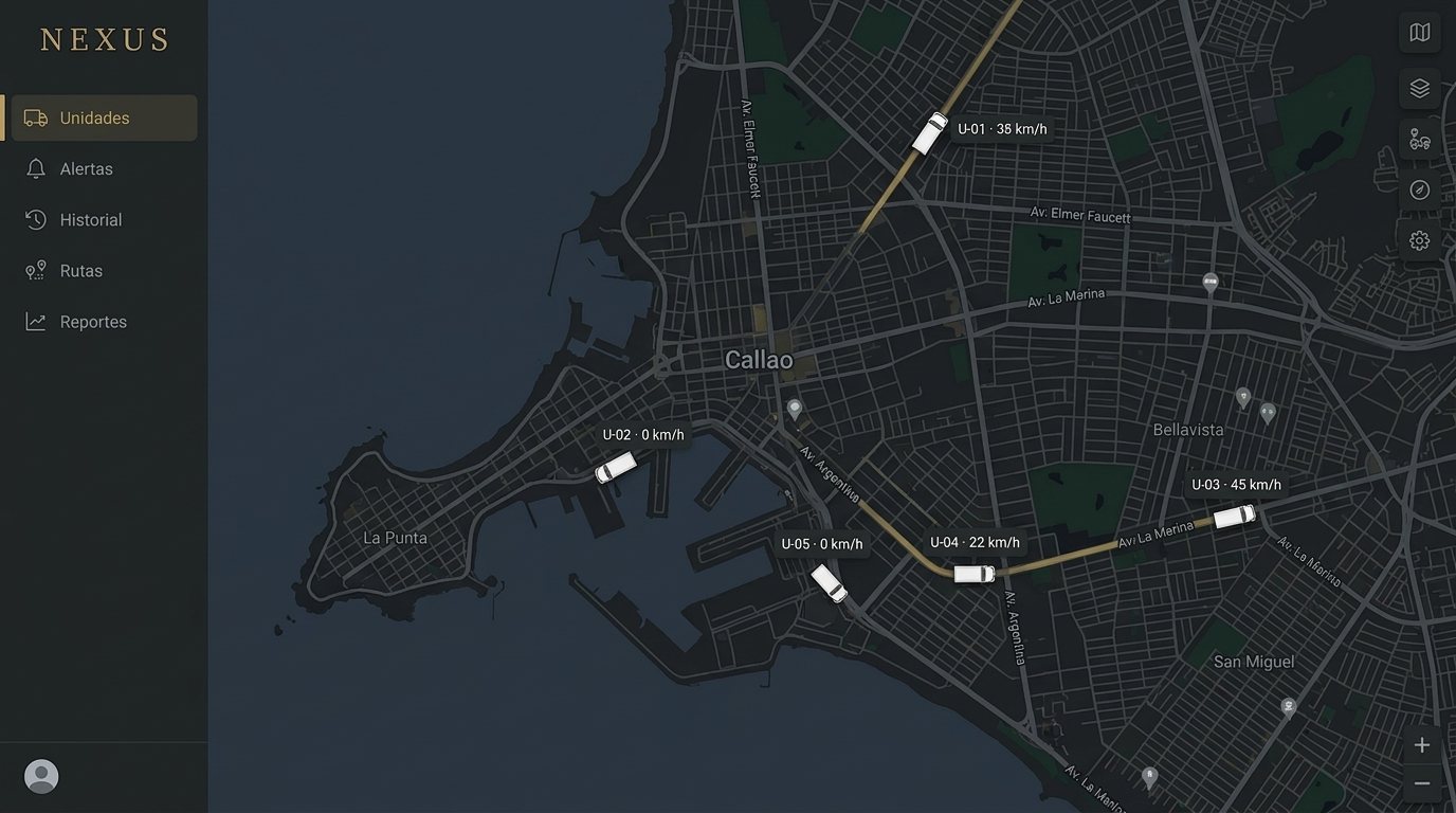 Mapa del Callao con la ubicación de las unidades